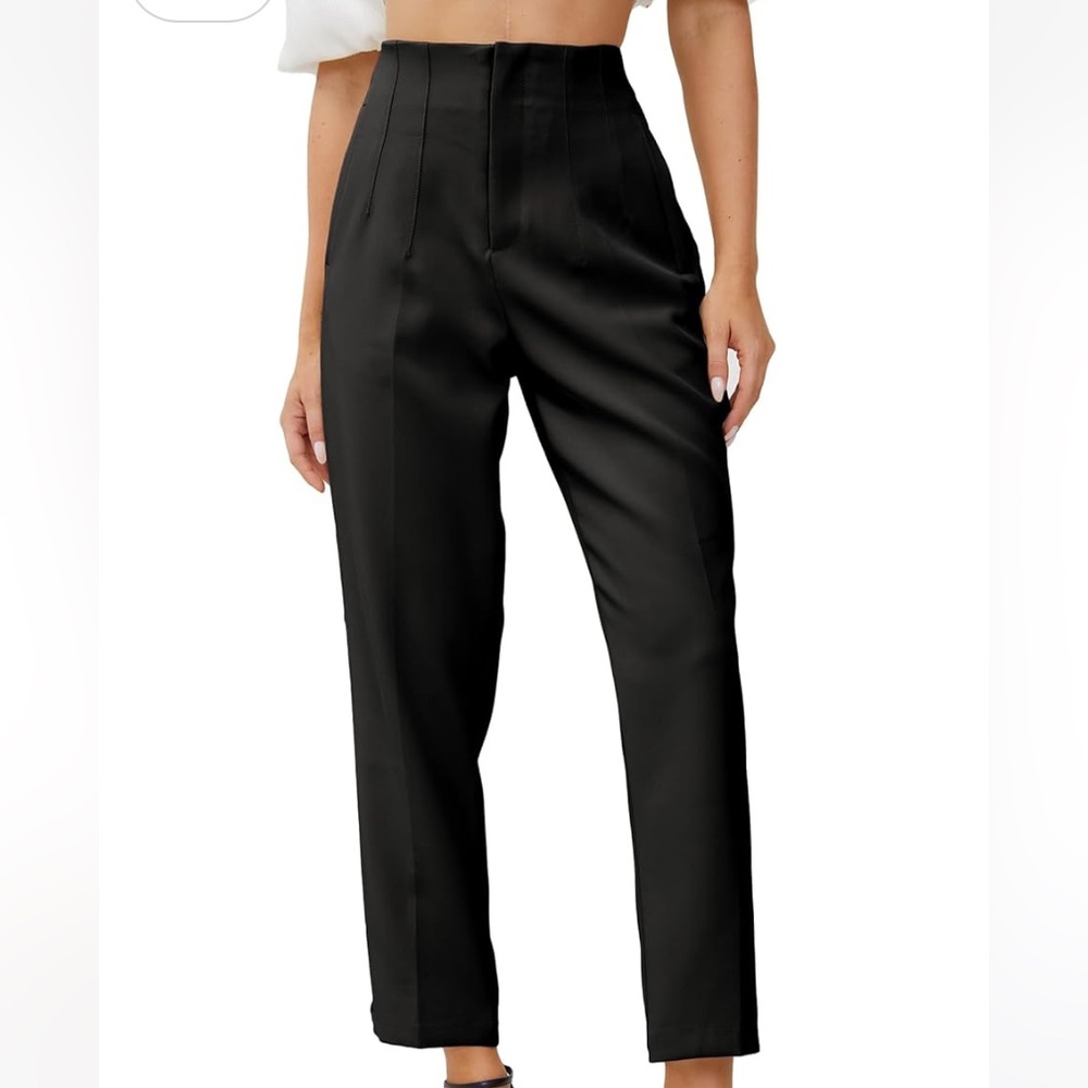 Zara black high rise trouser